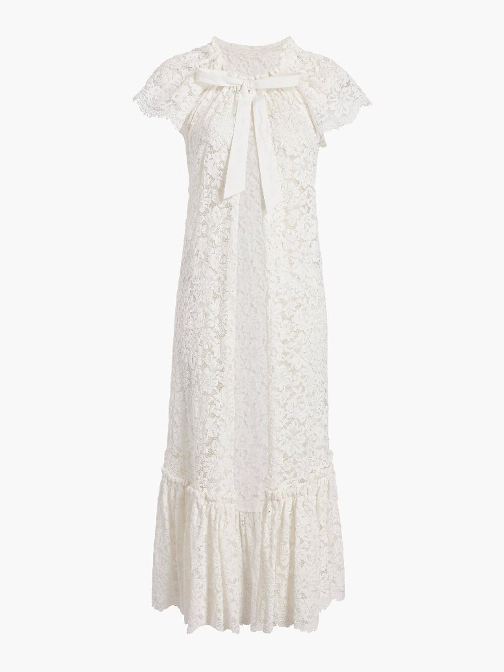 Hill House Home The Lace Coco Duster - White Fleur Lace Size Medium